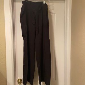 Torrid Size 2 Black Crinkle Gauze Wide Leg Pants